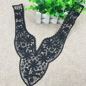 المرأة الأنيقة DIY الأسود الرباط الزهور العنق طوق زين النسيج لفستان